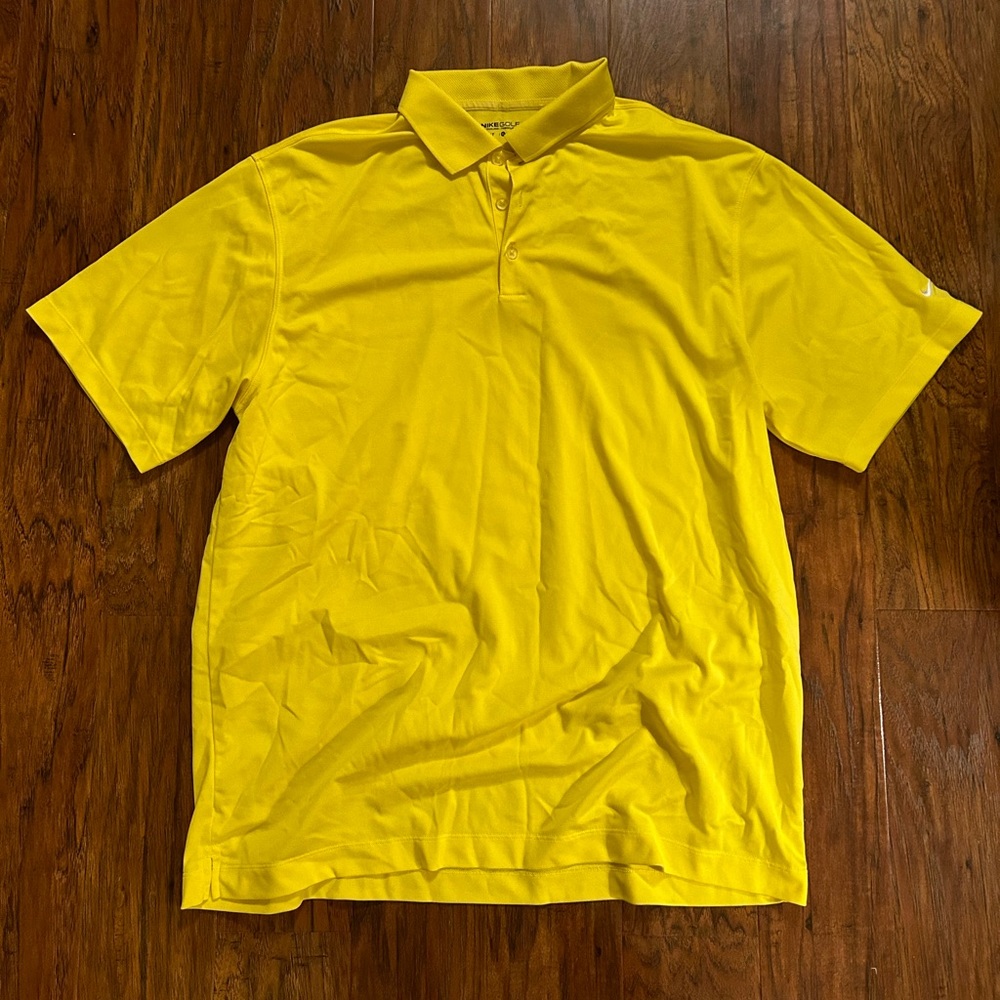 NIKE GOLF DRI-FIT Polo Men’s Size XL Bright Yellow